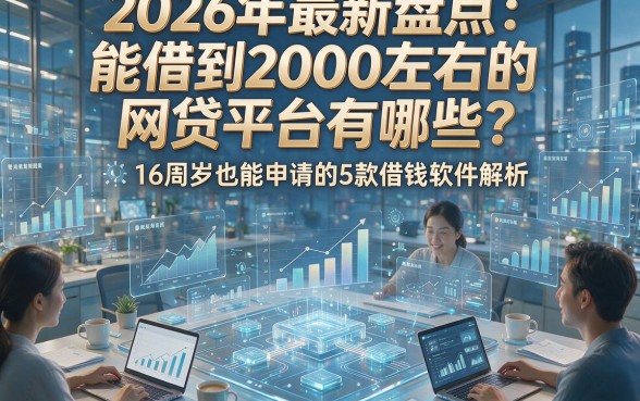 2026年最新盘点：能借到2000左右的网贷平台有哪些？16周岁也能申请的5款借钱软件解析