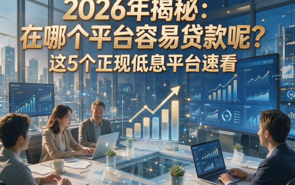 2026年揭秘：在哪个平台容易贷款呢？这5个正规低息平台速看！