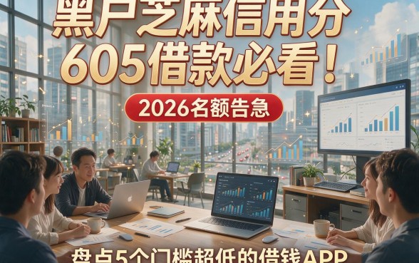 黑户芝麻信用分605借款必看！2026名额告急，盘点5个门槛超低的借钱APP