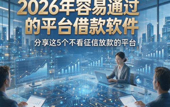 2026年容易通过的平台借款软件，分享这5个不看征信放款的平台