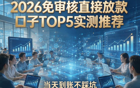 2026免审核直接放款口子TOP5实测推荐，当天到账不踩坑！