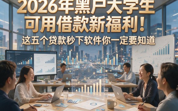 2026年黑户大学生可用借款新福利！这五个贷款秒下软件你一定要知道