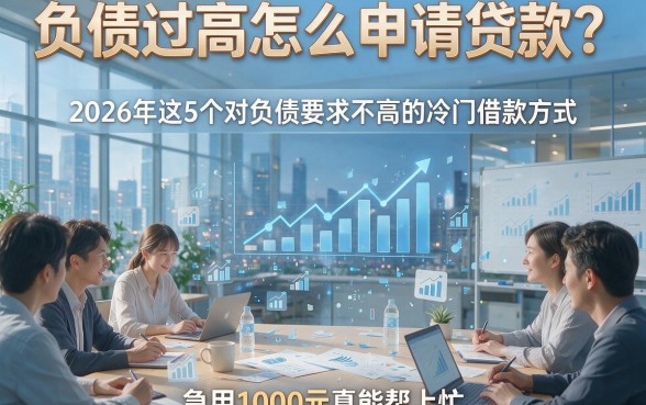 负债过高怎么申请贷款？2026年这5个对负债要求不高的冷门借款方式，急用1000元真能帮上忙