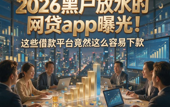 2026黑户放水的网贷app曝光！这些借款平台竟然这么容易下款