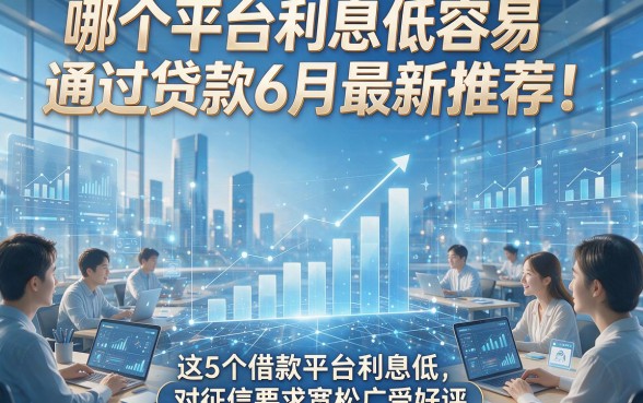 哪个平台利息低容易通过贷款6月最新推荐！这5个借款平台利息低对征信要求宽松广受好评