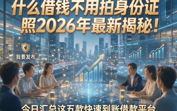 什么借钱不用拍身份证照2026年最新揭秘！今日汇总这五款快速到账借款平台