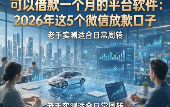 可以借款一个月的平台软件：2026年这5个微信放款口子，老手实测适合日常周转