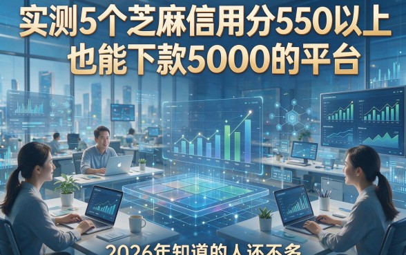实测5个芝麻信用分550以上也能下款5000的平台，2026年知道的人还不多