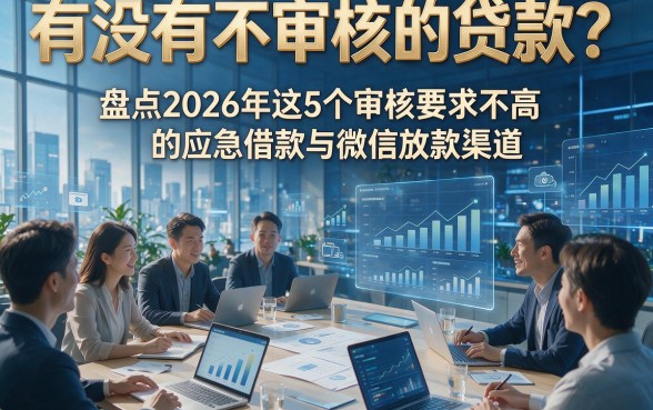 有没有不审核的贷款？盘点2026年这5个审核要求不高的应急借款与微信放款渠道