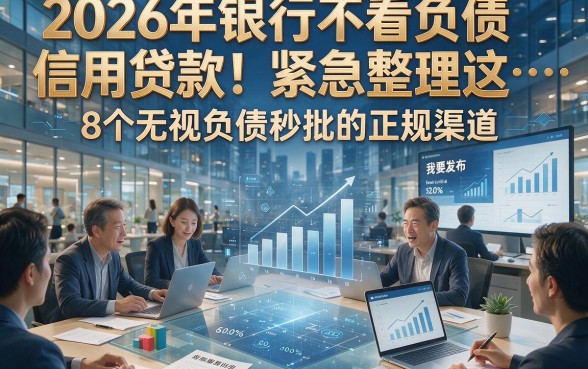 2026年银行不看负债信用贷款！紧急整理这8个无视负债秒批的正规渠道