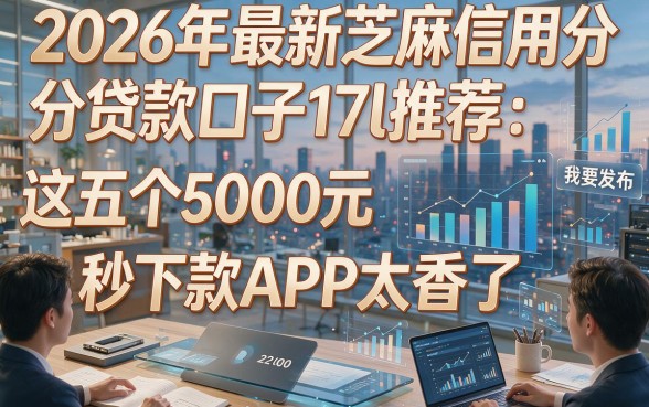 2026年最新芝麻信用分贷款口子17l推荐：这五个5000元秒下款APP太香了！