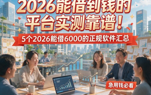 2026能借到钱的平台实测靠谱！5个2026能借6000的正规软件汇总，急用钱必看