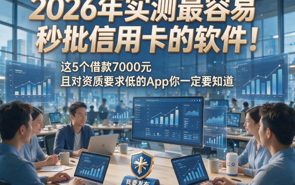 2026年实测最容易秒批信用卡的软件！这5个借款7000元且对资质要求低的App你一定要知道