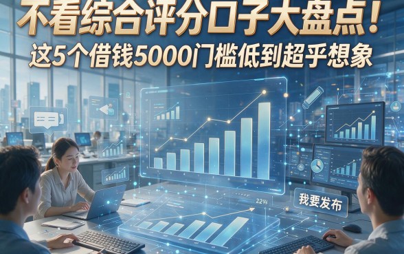 不看综合评分口子大盘点！这5个借钱5000门槛低到超乎想象