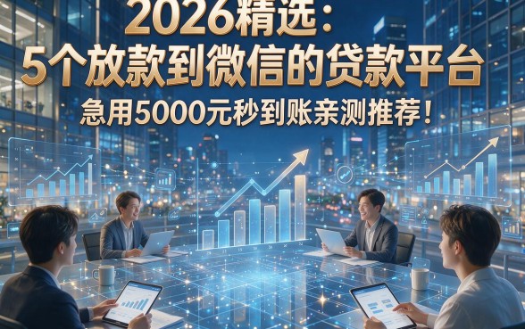 2026精选：5个放款到微信的贷款平台，急用5000元秒到账亲测推荐！