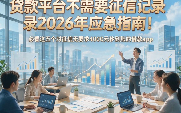 贷款平台不需要征信记录2026年应急指南！必看这五个对征信无要求4000元秒到账的借款app