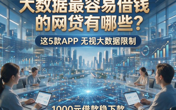 大数据最容易借钱的网贷有哪些？这5款APP无视大数据限制，1000元借款稳下款
