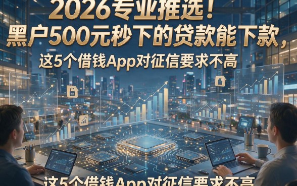 2026专业推选！黑户500元秒下的贷款能下款，这5个借钱App对征信要求不高
