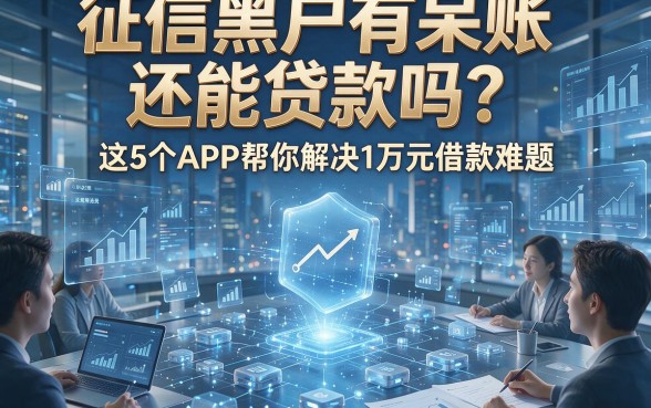征信黑户有呆账还能贷款吗？这5个APP帮你解决1万元借款难题
