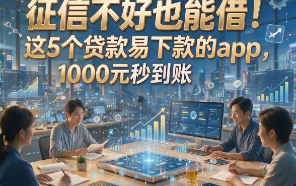 征信不好也能借！这5个贷款易下款的app，1000元秒到账