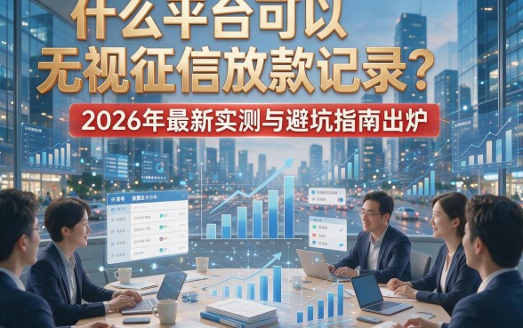 什么平台可以无视征信放款记录？2026年最新实测与避坑指南出炉！