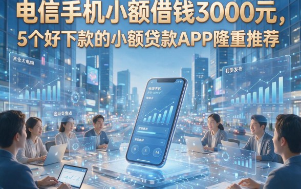电信手机小额借钱3000元，5个好下款的小额贷款APP隆重推荐