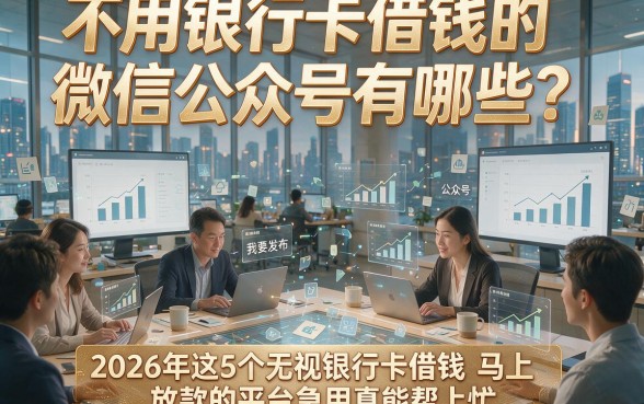 不用银行卡借钱的微信公众号有哪些？2026年这5个无视银行卡借钱马上放款的平台急用真能帮上忙