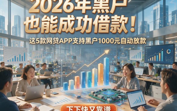 2026年黑户也能成功借款！这5款网贷APP支持黑户1000元自动放款，下款快又靠谱