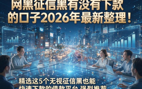 网黑征信黑有没有下款的口子2026年最新整理！精选这5个无视征信黑也能快速下款的借款平台强烈推荐