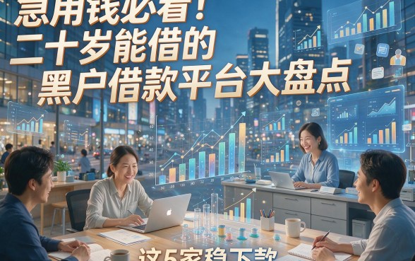 急用钱必看！二十岁能借的黑户借款平台大盘点，这5家稳下款