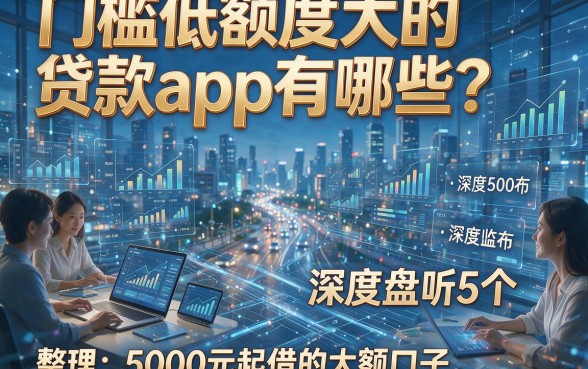 以下是根据你的要求生成的新标题：门槛低额度大的贷款app有哪些？深度盘点5个，同时整理5000元起借的大额口子