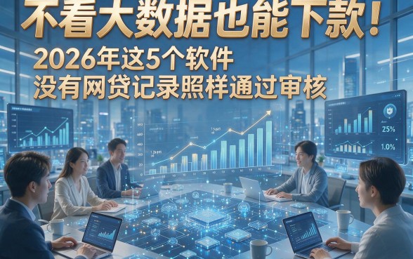 不看大数据也能下款！2026年这5个软件没有网贷记录照样通过审核