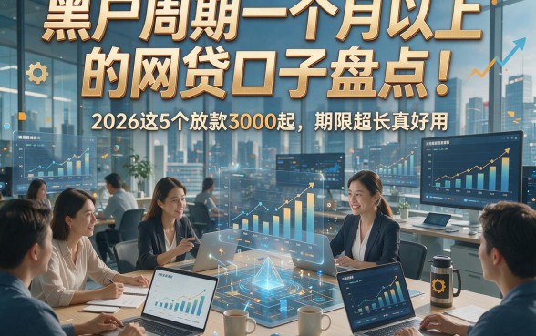 黑户周期一个月以上的网贷口子盘点！2026这5个放款3000起、期限超长真好用