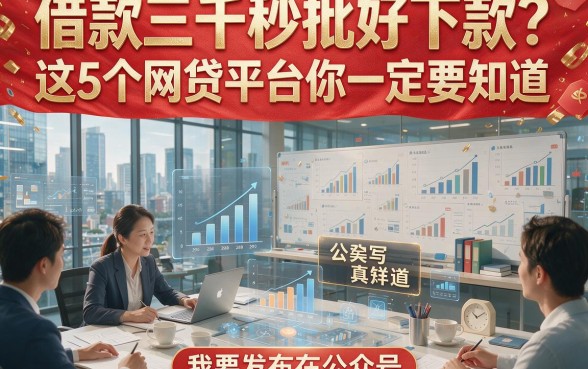 借款三千秒批好下款？这5个网贷平台你一定要知道！