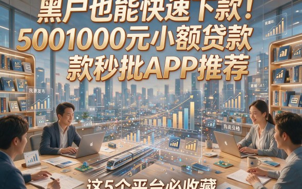 黑户也能快速下款！5001000元小额贷款秒批APP推荐，这5个平台必收藏