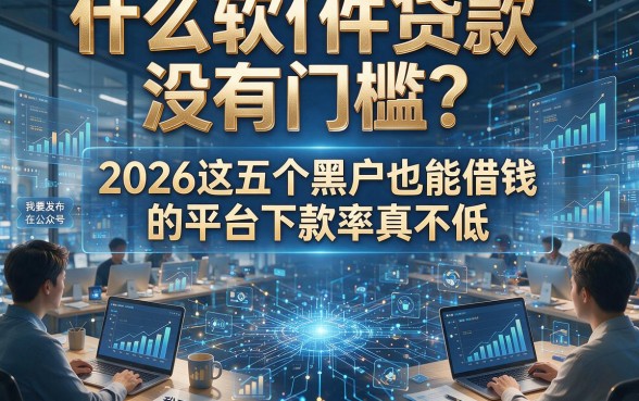 什么软件贷款没有门槛？2026这五个黑户也能借钱的平台下款率真不低！