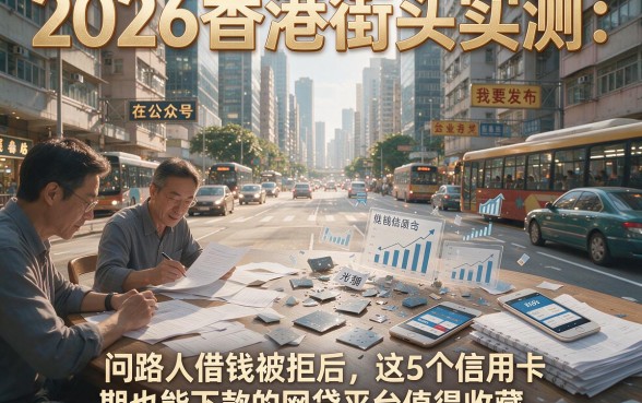 2026香港街头实测：问路人借钱被拒后，这5个信用卡逾期也能下款的网贷平台值得收藏