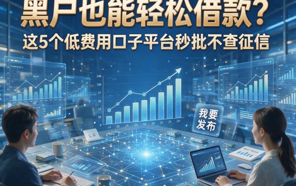 黑户也能轻松借款？这5个低费用口子平台秒批不查征信