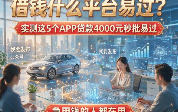 借钱什么平台易过？实测这5个APP贷款4000元秒批易过，急用钱的人都在用！