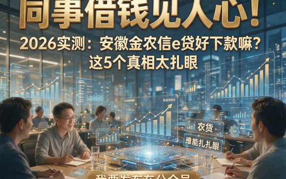 同事借钱见人心！2026实测：安徽金农信e贷好下款嘛？这5个真相太扎眼