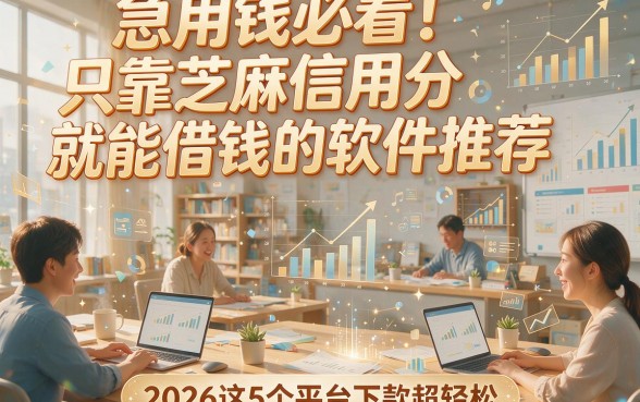 急用钱必看！只靠芝麻信用分就能借钱的软件推荐，2026这5个平台下款超轻松