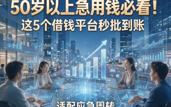 50岁以上急用钱必看！这5个借钱平台秒批到账，适配应急周转