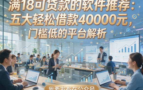 满18可贷款的软件推荐：五大轻松借款40000元、门槛低的平台解析