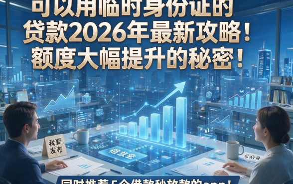可以用临时身份证的贷款2026年最新攻略：额度大幅提升的秘密！同时推荐5个借款秒放款的app