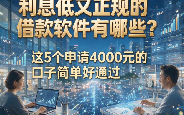 利息低又正规的借款软件有哪些？这5个申请4000元的口子简单好通过