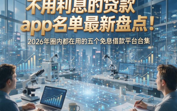 不用利息的贷款app名单最新盘点！2026年圈内都在用的五个免息借款平台合集
