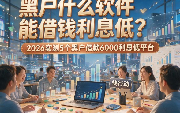 黑户什么软件能借钱利息低？2026实测5个黑户借款6000利息低平台，快行动！