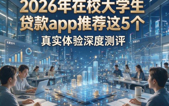 2026年在校大学生贷款app推荐这5个，真实体验深度测评！