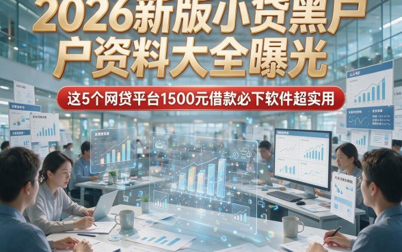 2026新版小贷黑户资料大全曝光，这5个网贷平台1500元借款必下软件超实用
