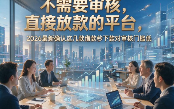 不需要审核直接放款的平台，2026最新确认这几款借款秒下款对审核门槛低
